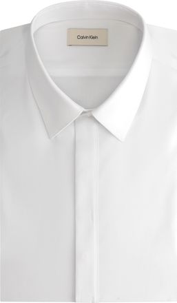 Calvin Klein Businesshemd CALVIN KLEIN XSLIM OCCASION STR SLD, Herren, Gr. 38, N-Gr, wei&szlig;, Web, Obermaterial: 97% Baumwolle, 3% Elasthan, unifarben, slim fit norma