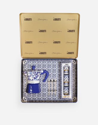 Dolce & Gabbana Moka Box Medium + 3 Porcelain Cups & 3 Silver Stir Sticks Bialetti - Accessories Multicolor Onesize