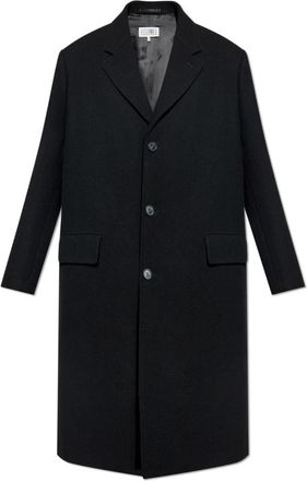 Maison Margiela Wollen jas - Heren - Mantel - Zwart - L - Wol - Jassen