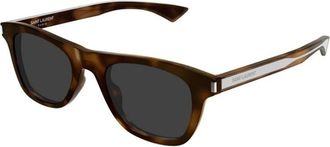 Saint Laurent SL 879 003 Zonnebril - Heren - Zonnebrillen - Bruin - 51 MM - Nylon - Accessoires