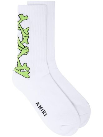 Amiri Calzini con stampa - Bianco