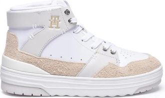 Tommy Hilfiger Premium Basket - Dames - Sneakers - Wit - 41 EU - Leer - Schoenen