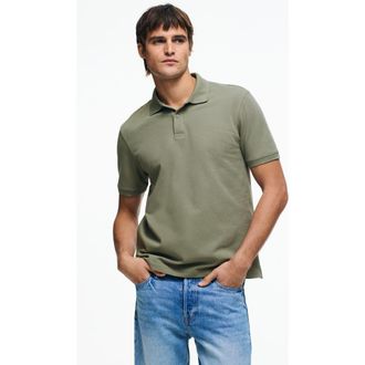 H&M Regular Fit Polo Shirt in Khaki Green at Nordstrom, Size X-Small