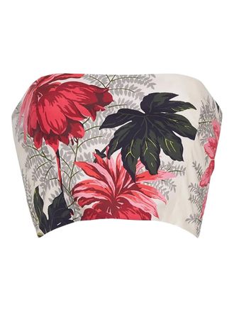 Cara Cara Elsa floral bustier top - women - Cotton - 0 - Neutrals