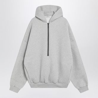 Fear of God Grey Mélange Hooded Sweatshirt With Zip