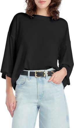 Favorite Daughter The Over It Organic Cotton Tee in Black at Nordstrom, Size X-Small