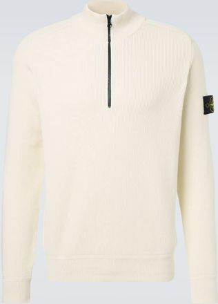Stone Island Compass cotton half-zip sweater