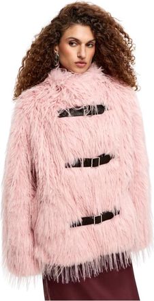 Cesare Gaspari Wolf Jacket - Dames - Jassen - Roze - Maat: L Wol