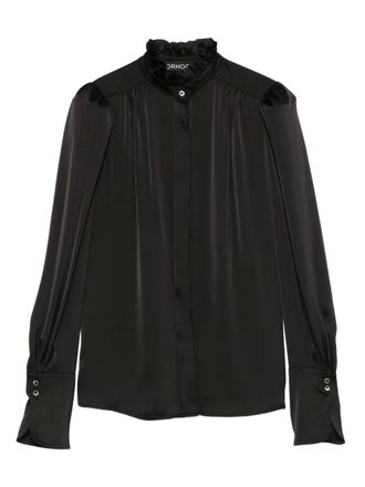 DRHOPE Camicia con ruches - Blu