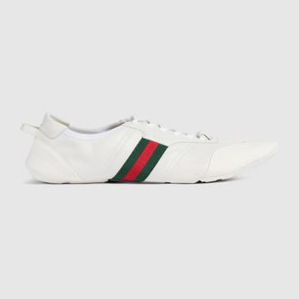 Gucci Mens Flex Sneaker, White, Suede