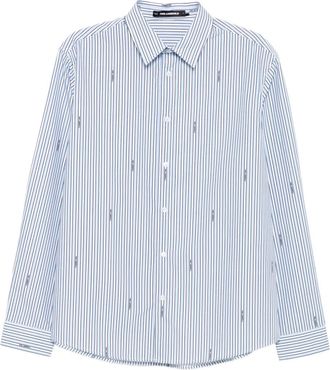 Karl Lagerfeld Camicia a righe con logo - Blu