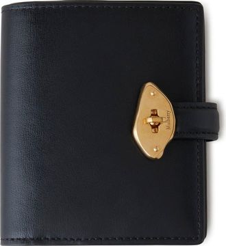 Mulberry Lana Compact High Gloss Leather Bifold Wallet in Black at Nordstrom