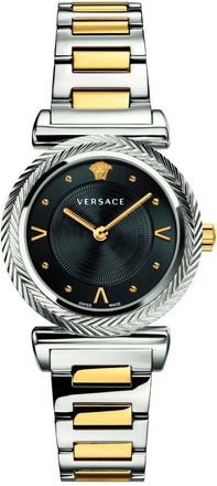 Versace V-Motif Vintage Logo Quartz Black Dial Ladies Watch VERE00518