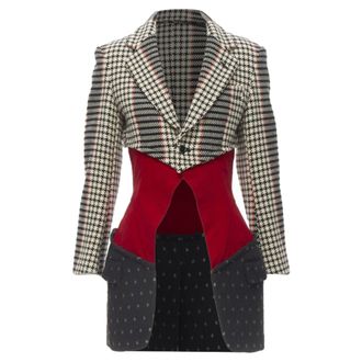 Comme Des Gar&ccedil;ons Comme des Garcons tweed velvet jacquard blazer