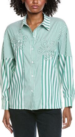 Gracia Stripped Floral Shirt