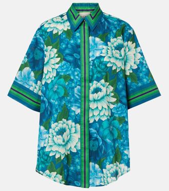 Alemais Al&eacute;mais Margo oversized printed cotton shirt