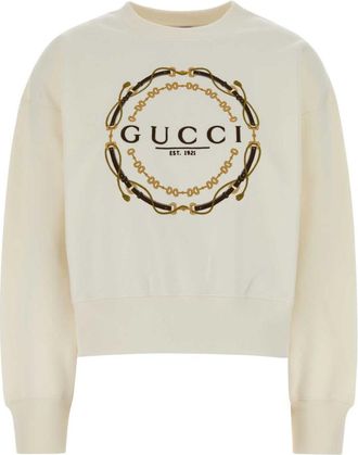 Gucci Off White Crew Neck Logo Sweatshirt