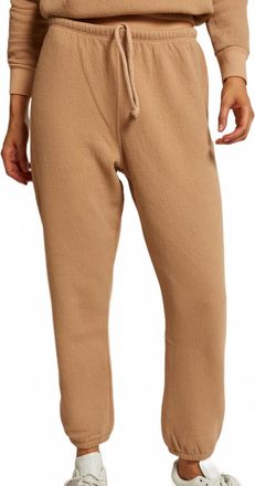 perfectwhitetee Jones Thermal Quilted Sweatpant In Dune