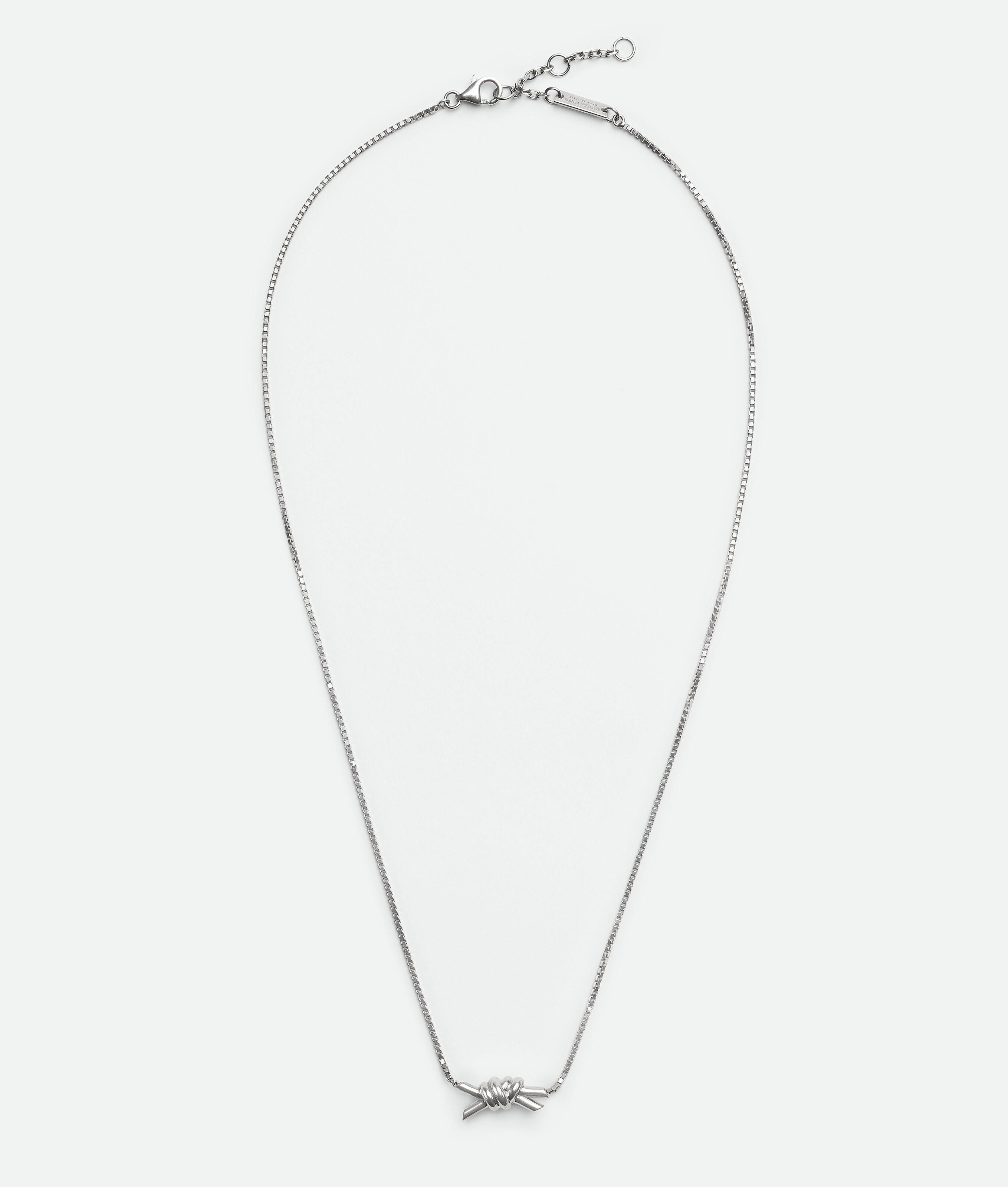 ネックレス・ペンダント BOTTEGA VENETA   Necklaces Women Silver Silver/Sky Sterling silver necklace with freshwater pearl in silver