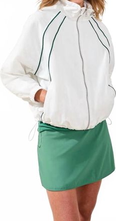 Tribal Lightweight Adjustable Zip-Front Windbreaker Jacket In White