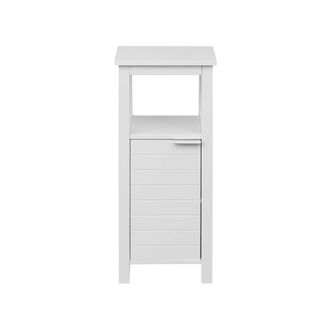 Mobili Rebecca Mobili Rebecca - Rebecca Mobili Armario De Madera Blanco Armario De Ba&ntilde;o Con Puerta Para Ahorrar Espacio