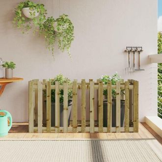 vidaXL Garden Raised Bed with Fence Design 150x50x70 cm Impregnated Wood Pine vidaXL