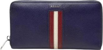 Bally Pre-owned Wallets, male, Blue, Size: ONE SIZE Pre-owned Leather Long Wallet