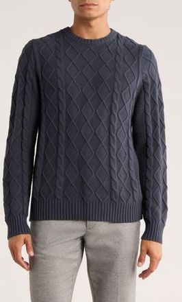 14th & Union Cable Knit Sweater in Navy India Ink at Nordstrom Rack, Size Xx-Large