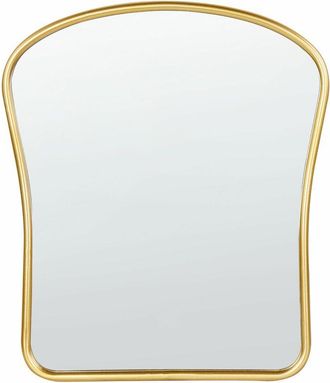 Beliani Specchio decorativo da parete in stile glamour da appendere 45 x 52 cm Oro Noth