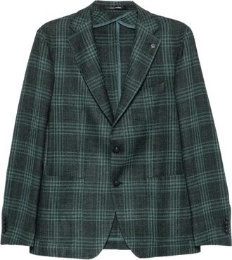 Tagliatore Check-pattern Notched-lapels Blazer