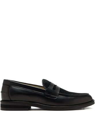Duke and Dexter Wilde penny loafers - men - Leather/Leather/Leather - 10 - Black