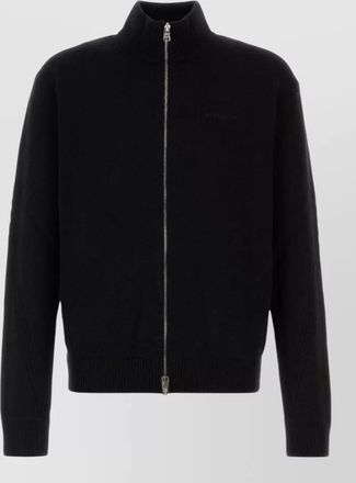 Givenchy cashmere blend ribbed zip cardigan
