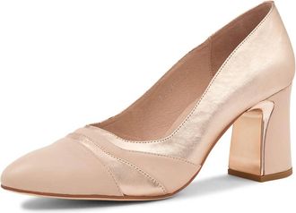 Django & Juliette Womens Kisha Leather Pump-Heeled Shoes In Nude/rose Gold