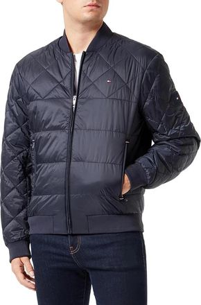 Tommy Hilfiger Opvouwbare Gerecyclede Bomber - Heren - Gewatteerde jassen - Blauw - XL - Polyester - Jassen
