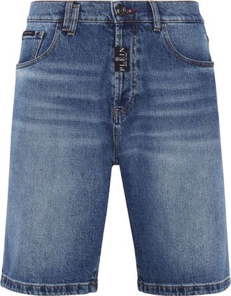 Philipp Plein Formentera low-rise denim shorts - men - Cotton/Cotton/Polyester/Elastane - 31 - Blue