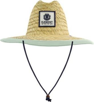 Element Woven Seagrass Lifeguard Hat with Solid Under Brim & Chin Cord in Blue at Nordstrom