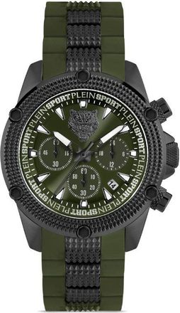 Plein Sport Hurricane Chrono 44mm - men - stainless steel - One Size - Green