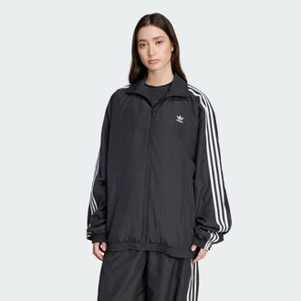 adidas Originals Womens Adilenium Season 3 Oversized Track Top - Black - Size X-Small