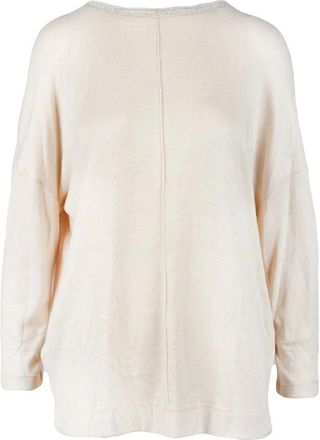 Emy-&Ograve; Beige Crewneck Knit Sweater