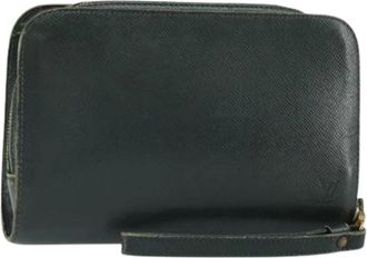 Louis Vuitton Pre-owned Vintage Clutch - Dames - Vintage Clutch - Groen - ONE Size - Leer - Vintage