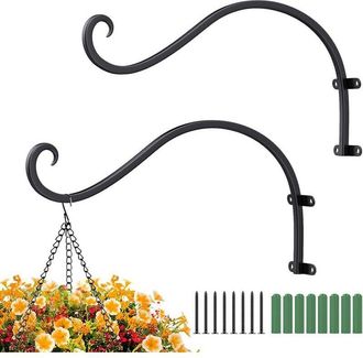 OEM Soporte Mural Para Plantas - Hierro - 30 5 X 22 9 X 7 9 Cm - Carga M&aacute;xima 13 6 Kg - Interior Exterior - Pack De 2