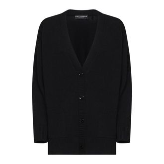 Dolce & Gabbana Cardigan de Lana Virgen - Knitwear - Mujer - Negro - M