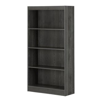 South Shore Furniture Axess 4-Shelf Bookcase, Gray Oak