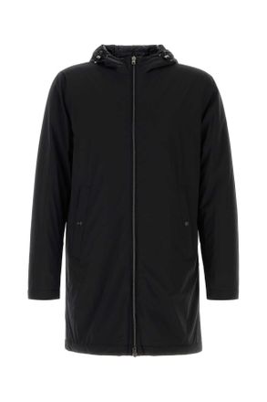 Herno Black Stretch Nylon Parka