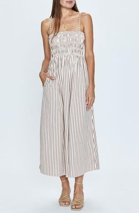 Pistola Denim Bianca Maxi Sundress in Tiramisu Stripe at Nordstrom, Size X-Large