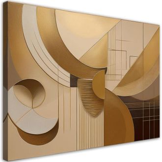 Artgeist Quadro su tela, Astrazione geometrica beige - 100x70