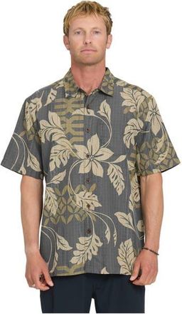 Quiksilver Tropic Bloom Short Sleeve Shirt in Phantom at Nordstrom, Size Xx-Large