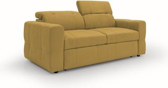 Divani.Store Divani.store - Kronos Divano con estraibile e poggiatesta reclinabili in morbida microfibra impermeabile T11 193 cm giallo