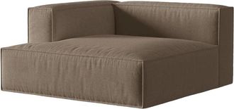 MICADONI Modulare Xl Design Chaiselongue Nuria mit Armlehne links - Strukturstoff