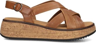 Gabor Schoenen, Dames, Bruin, 39 EU, Leer, Bruine Sandalen voor Stijlvolle Zomerdagen